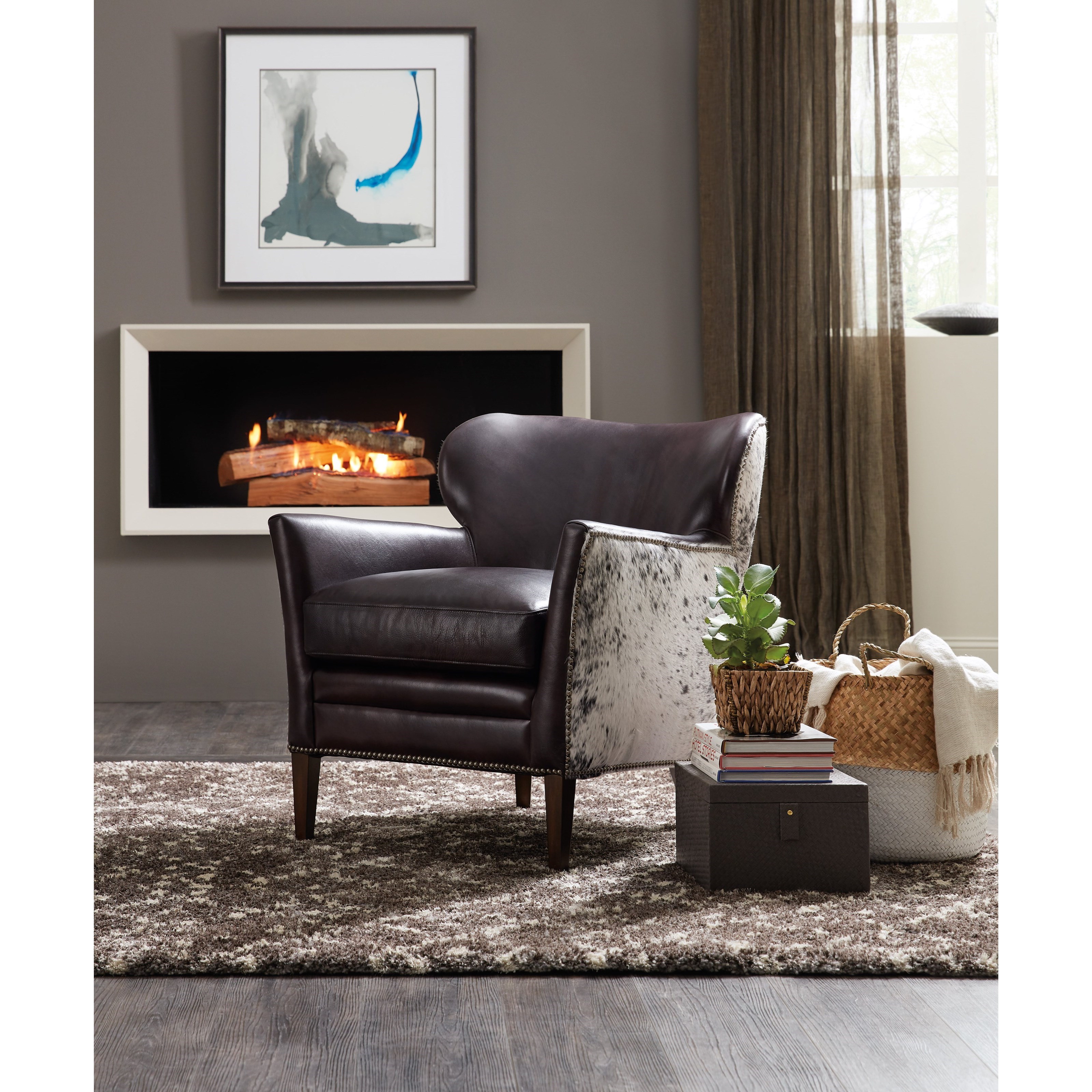 Hooker Furniture Club Chairs CC469 097 Kato Leather Club Chair